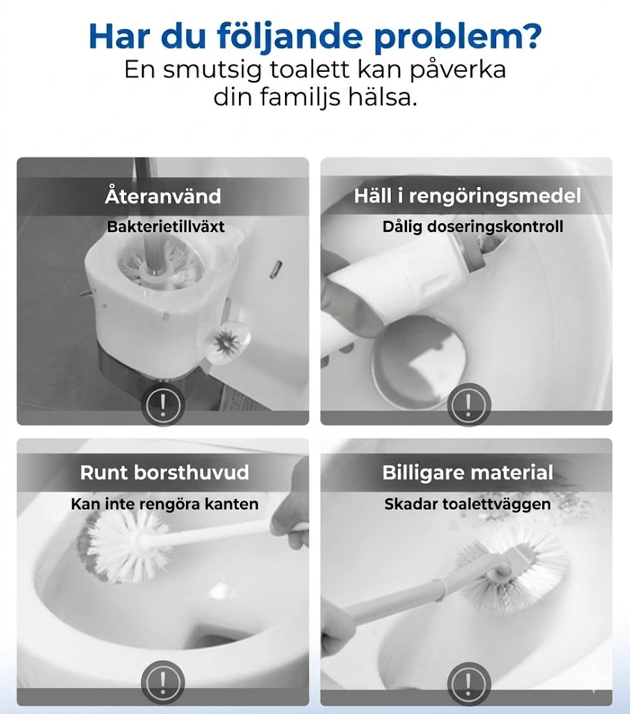 Hygienisk antibakteriell toalettborste (inkl. 6–36 doftkuddar)