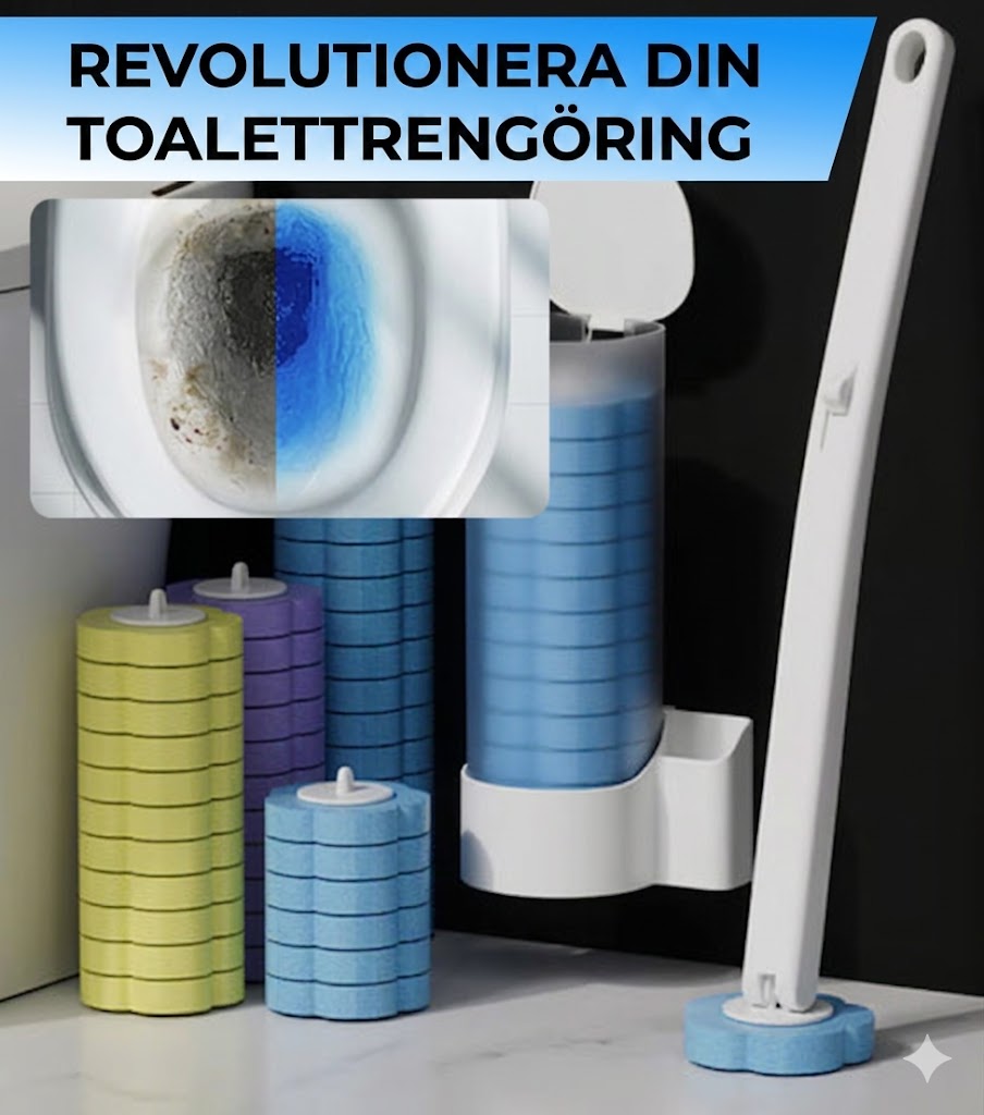 Hygienisk antibakteriell toalettborste (inkl. 6–36 doftkuddar)
