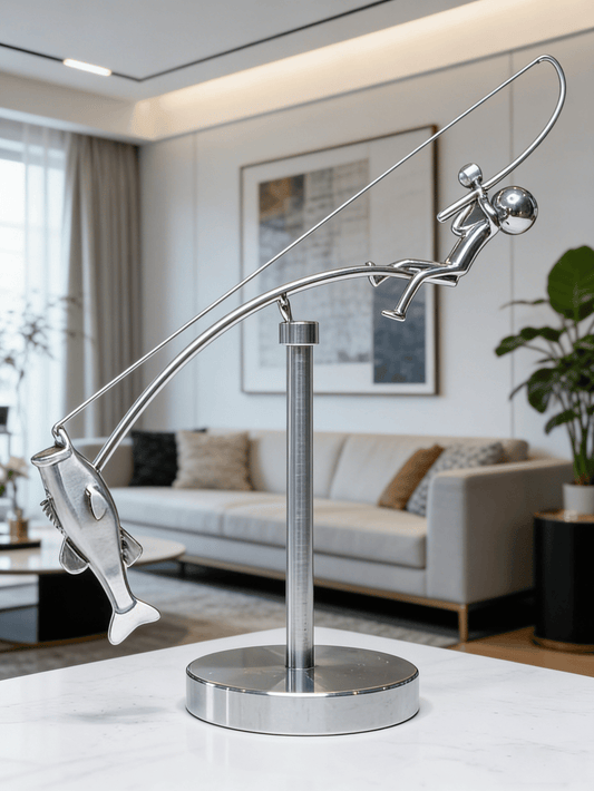 🎣 Designad skulptur av en fiskare – Limited Edition