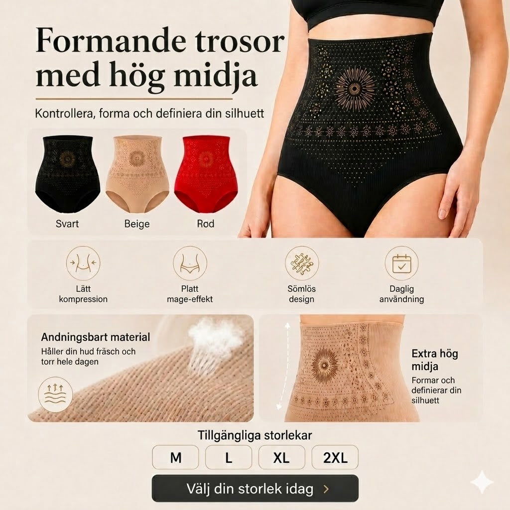 Formande shorts med hög midja