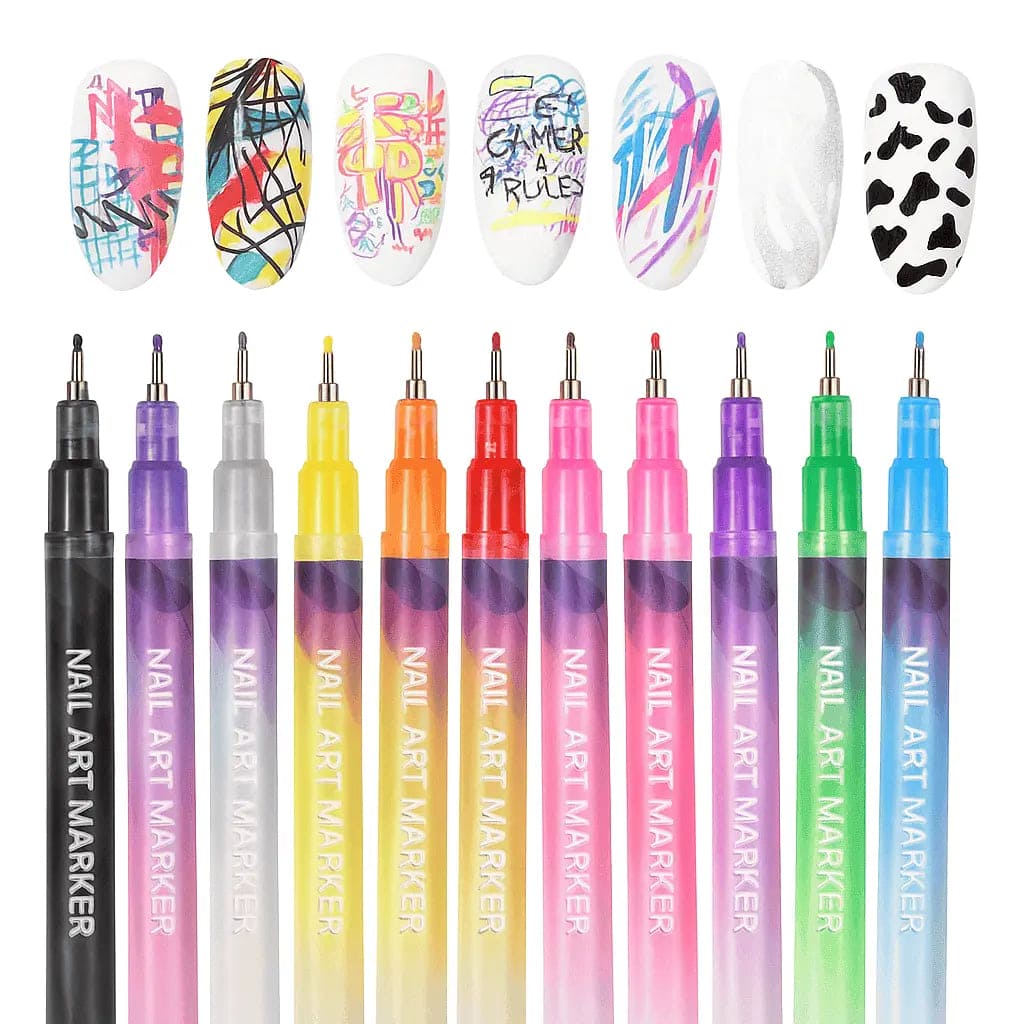 Nail Art Marker™ | Markörpenna för tunna & breda linjer | För skarpa detaljer och fylliga färgytor