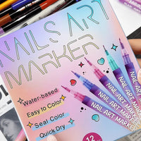 Nail Art Marker™ | Markörpenna för tunna & breda linjer | För skarpa detaljer och fylliga färgytor