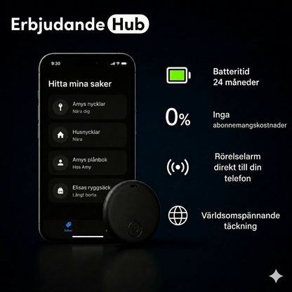 GP90 - Exakt GPS-tracker utan abonnemang (Android/Apple)