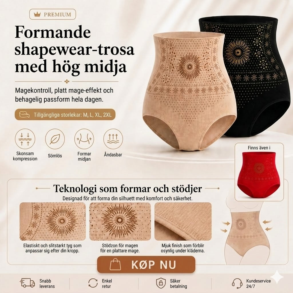 Formande shorts med hög midja