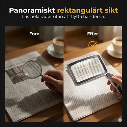 Handförstoringsglas med inbyggd lampa