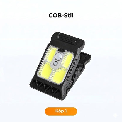 Solcells-klämlampa med rörelsesensor