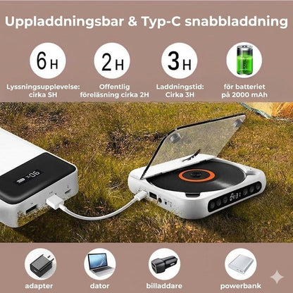 Bärbar cd-spelare med Bluetooth