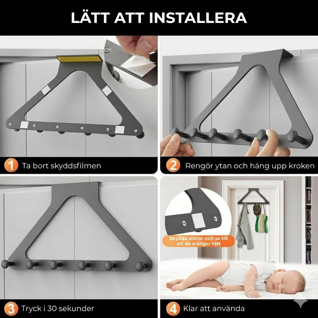 🏠Dörrhängare i slitstarkt kolstål