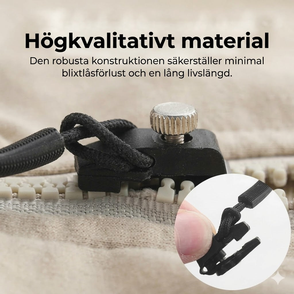 Blixtlåsreparation / Ersättningsdragkedjor (6-pack)