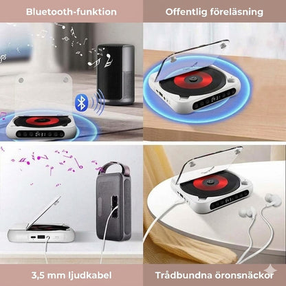 Bärbar cd-spelare med Bluetooth