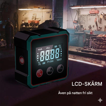 4-sidig magnetisk digital vinkelmätare med laser