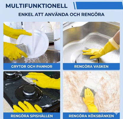 Återanvändbara disktrasor i metallnät (10-pack) – Tar effektivt bort smuts och är skonsamma mot ytor