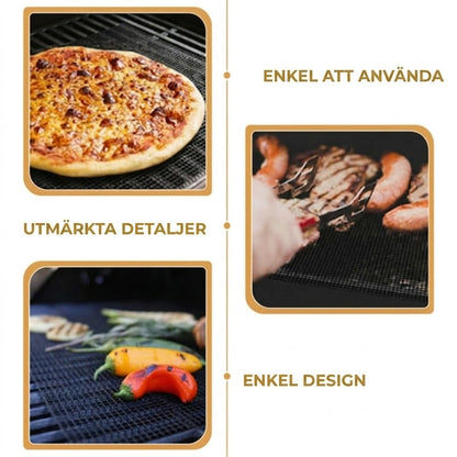 Flavomesh non-stick grillnät – Återanvändbar grillmatta för BBQ