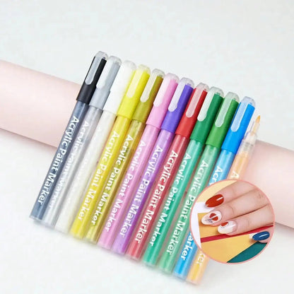 Nail Art Marker™ | Markörpenna för tunna & breda linjer | För skarpa detaljer och fylliga färgytor