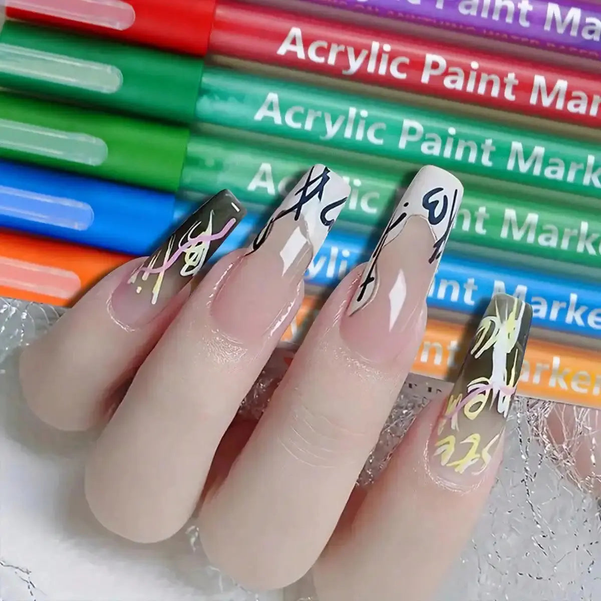 Nail Art Marker™ | Markörpenna för tunna & breda linjer | För skarpa detaljer och fylliga färgytor