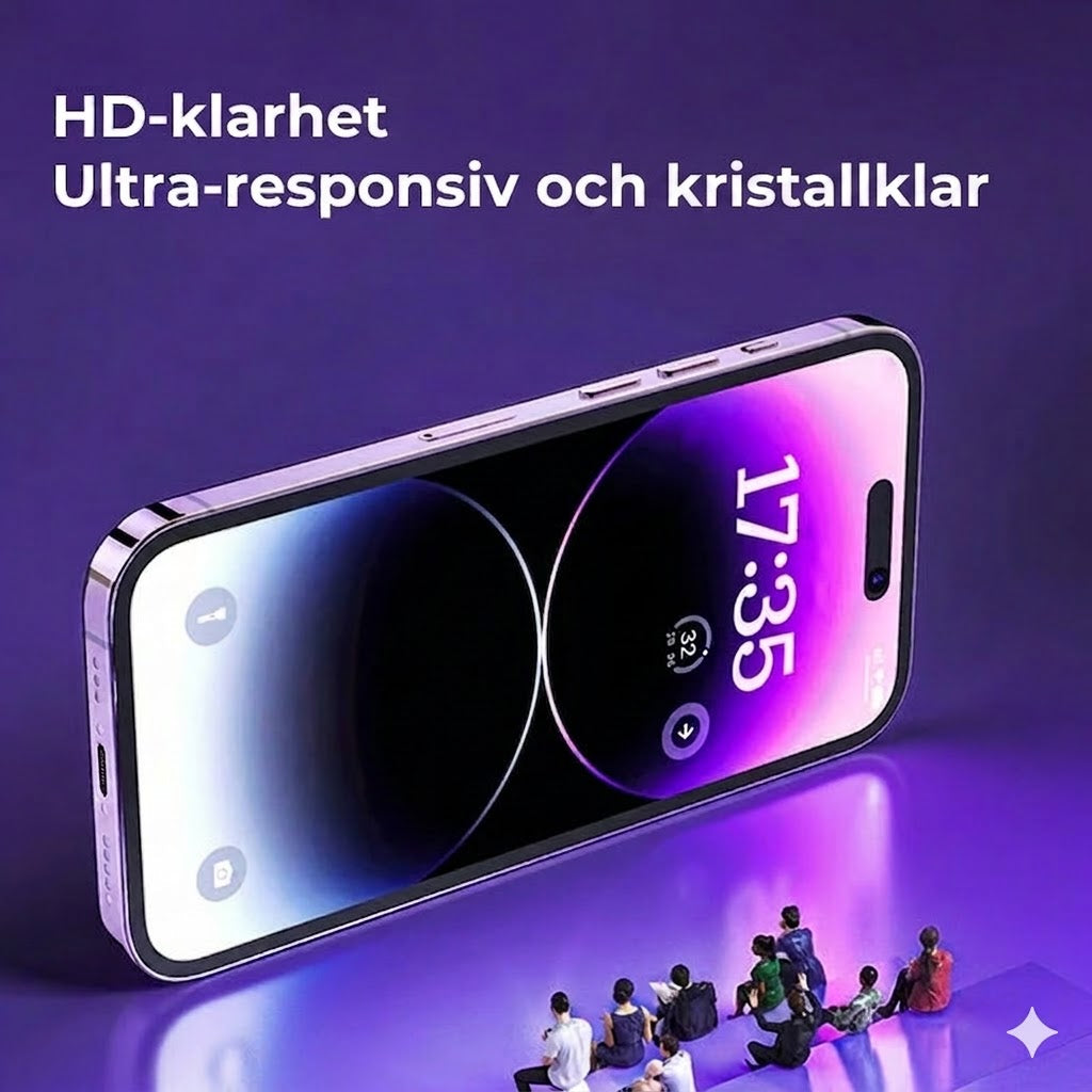 iPhone Skyddskit – Dammfritt Skärmskydd i Härdat Glas