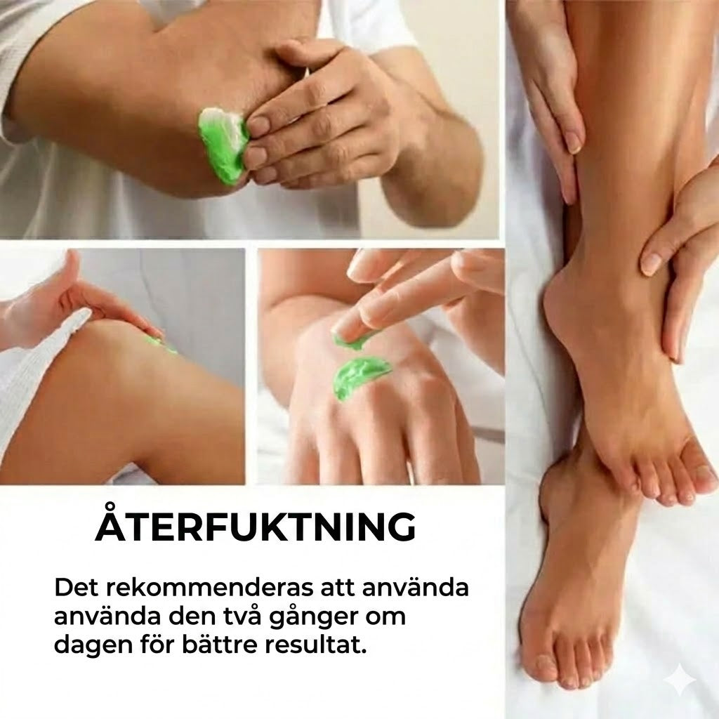 Återfuktande fotkräm med tea tree-olja och aloe vera