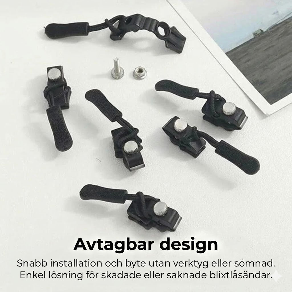 Blixtlåsreparation / Ersättningsdragkedjor (6-pack)