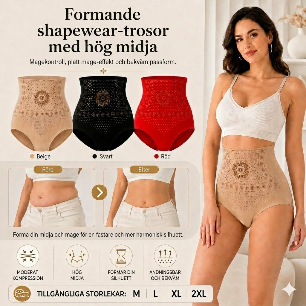 Formande shorts med hög midja