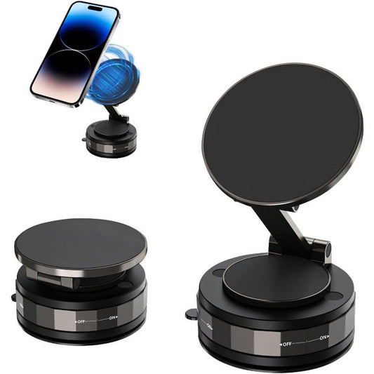 Magnetisk sugpropp – Vikbar 360° mobilhållare med vakuumlås
