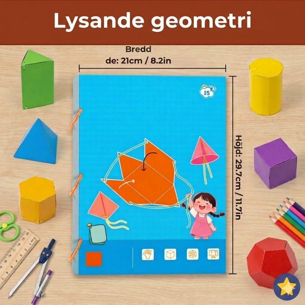 3D-bok om rymdgeometri för barn