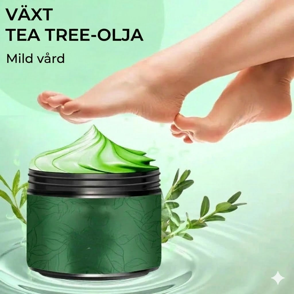 Återfuktande fotkräm med tea tree-olja och aloe vera