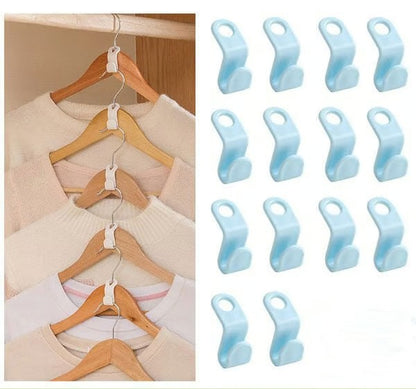 Platsbesparande hängarkrogar för galgar (10-pack)