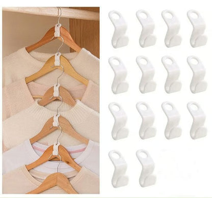 Platsbesparande hängarkrogar för galgar (10-pack)