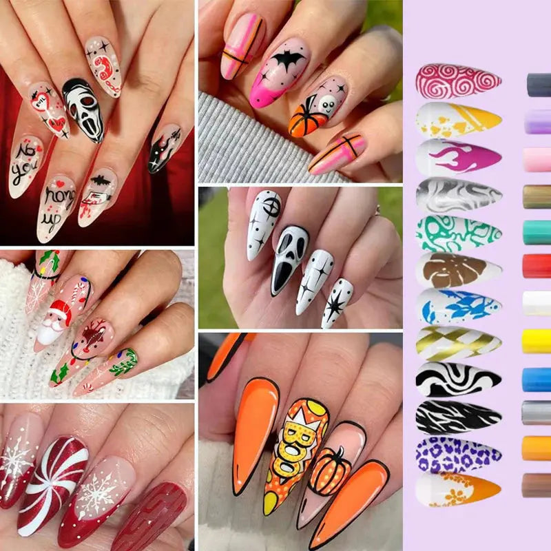 Nail Art Marker™ | Markörpenna för tunna & breda linjer | För skarpa detaljer och fylliga färgytor