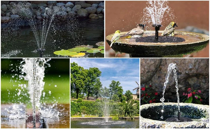 SolFontæne™ Solcelledrevet springvandspumpe til havedam og fuglebad