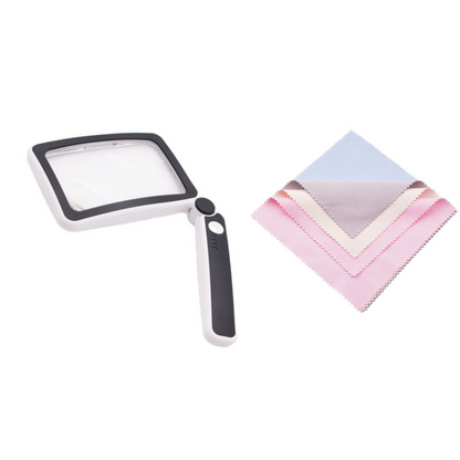 Handförstoringsglas med inbyggd lampa